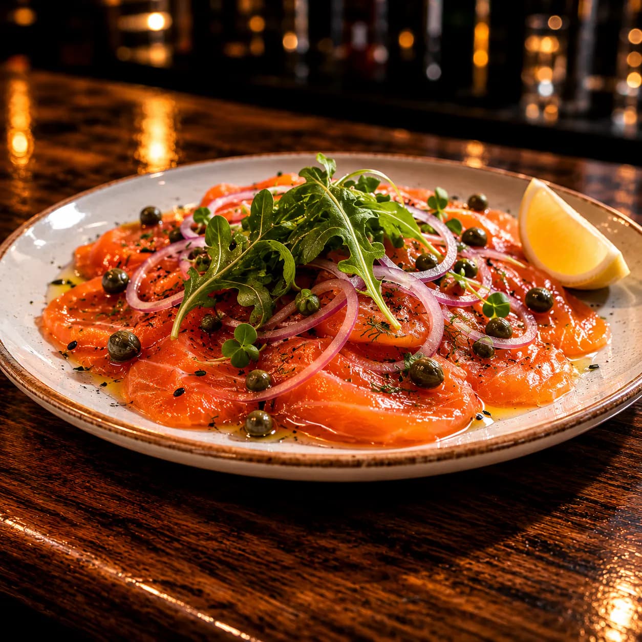 Carpaccio Salmón Ahumado (250 grs.)