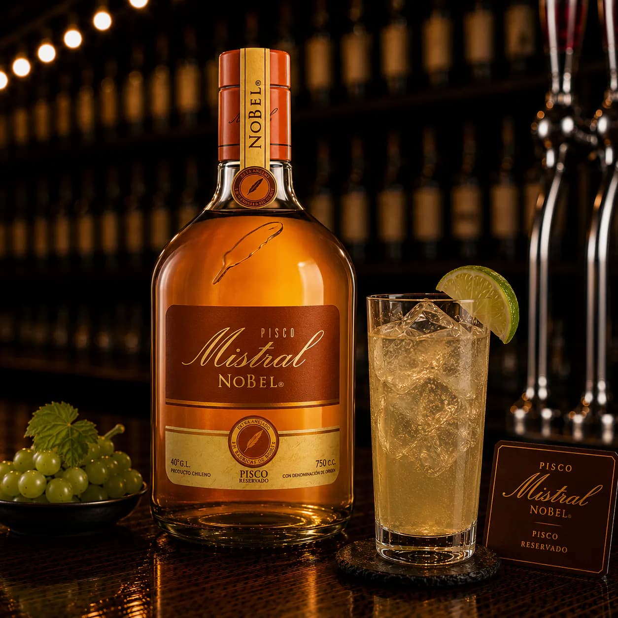 Combinado Pisco Mistral Nobel 40°