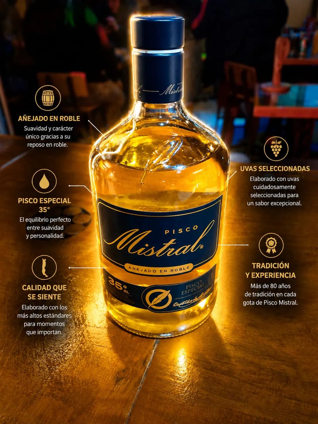 Combinado Pisco Mistral 35°